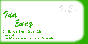 ida encz business card